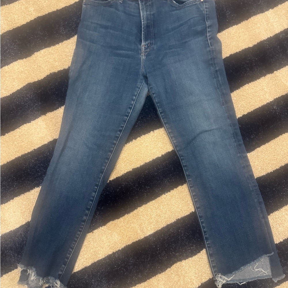 MOTHER Dark Blue Ankle Jeans